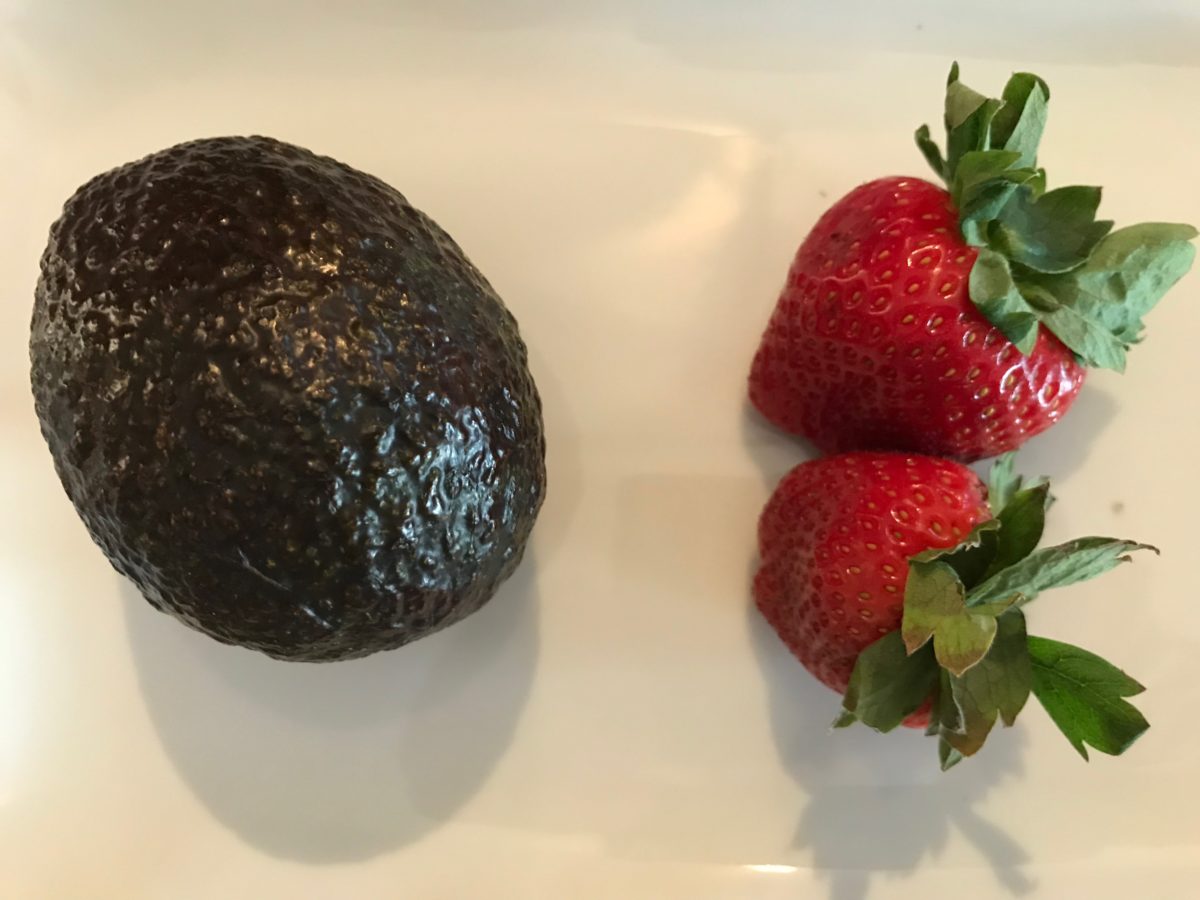 Avocado and Strawberry